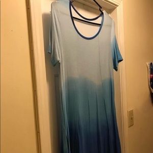 Fashion ten below tie dye blue dress